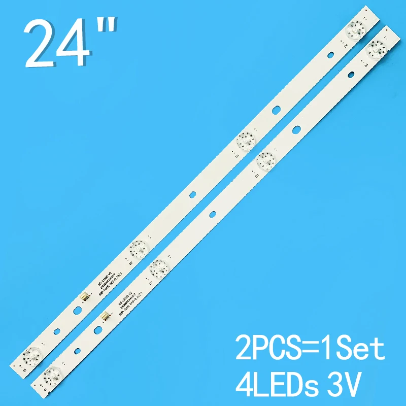 2pcs 415mm led backlight strip 4 lamp for 24inch 4lamps ms l1680 v2 24d3006v2w4c1b41618m0 ms l1628 v3 js d jp 24dk 041ec 70411 2PCS LED backlight strip For 24D3006V2W4C1B41618M0 MS-L1680 JS-D-JP24DK-041EC MS-L1628