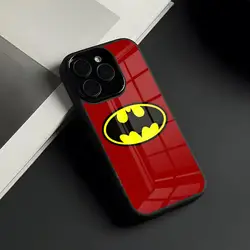 Sleek Black - B Movie Bat - Themed Glass Phone Case - iPhone 15 Pro (Black1)