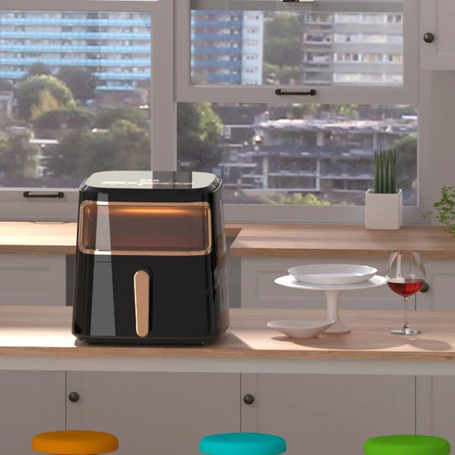 Electric Air Fryer Oil-free Automatic Household Kitchen 360°Baking Convection Air Fryer Oven 6.5L Deep Fryer without Oil - Image 4