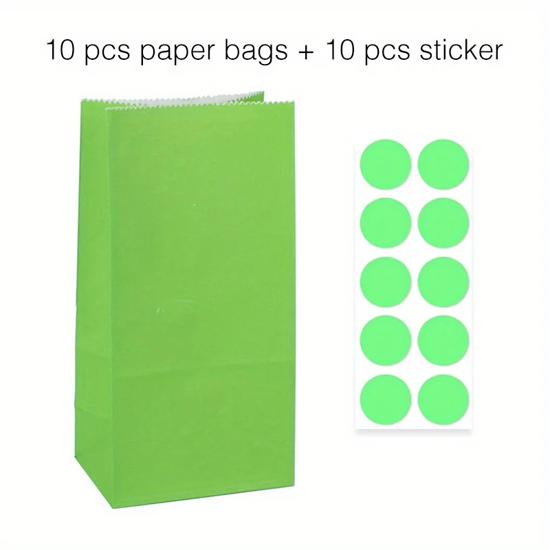 Vibrant Assorted Stand-Up Favor Bags with Stickers - Ideal