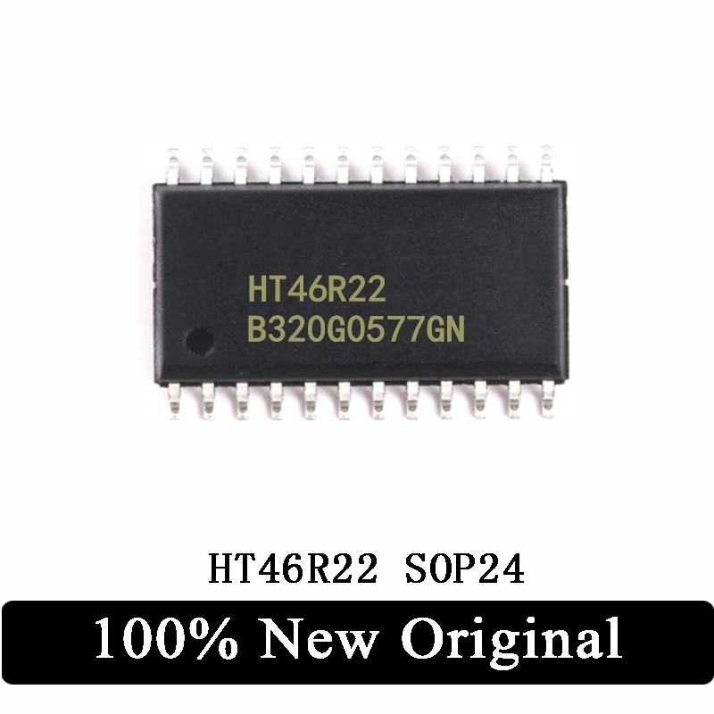 

5 шт., новинка 100%, оригинальная модель HT46R22, флэш-память SOP24 A/D, восьмибитный микроконтроллер, микросхема