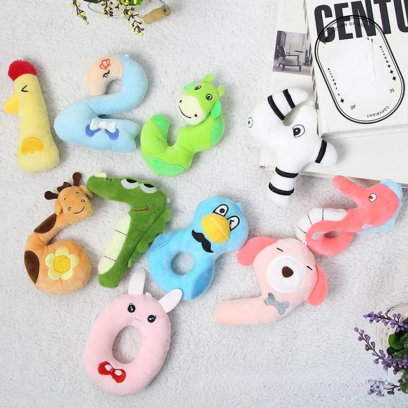10pcs/set Number Lore Plush Toys Alphabet 0-9 Number Lore Animal Plushie  Education Number Doll For Kids Children Christmas Gift