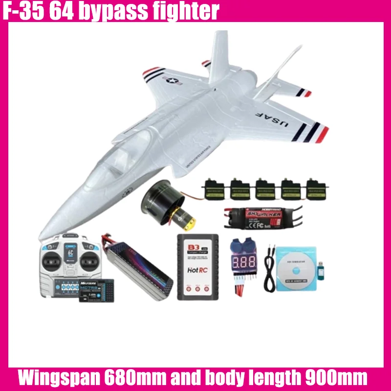 

F35 64mm Air Duct 3800kv Epo Type Remote Control Aircraft Fighter Electric Large Fixed Wing, Aircraft Model Toy, Highly Simulate