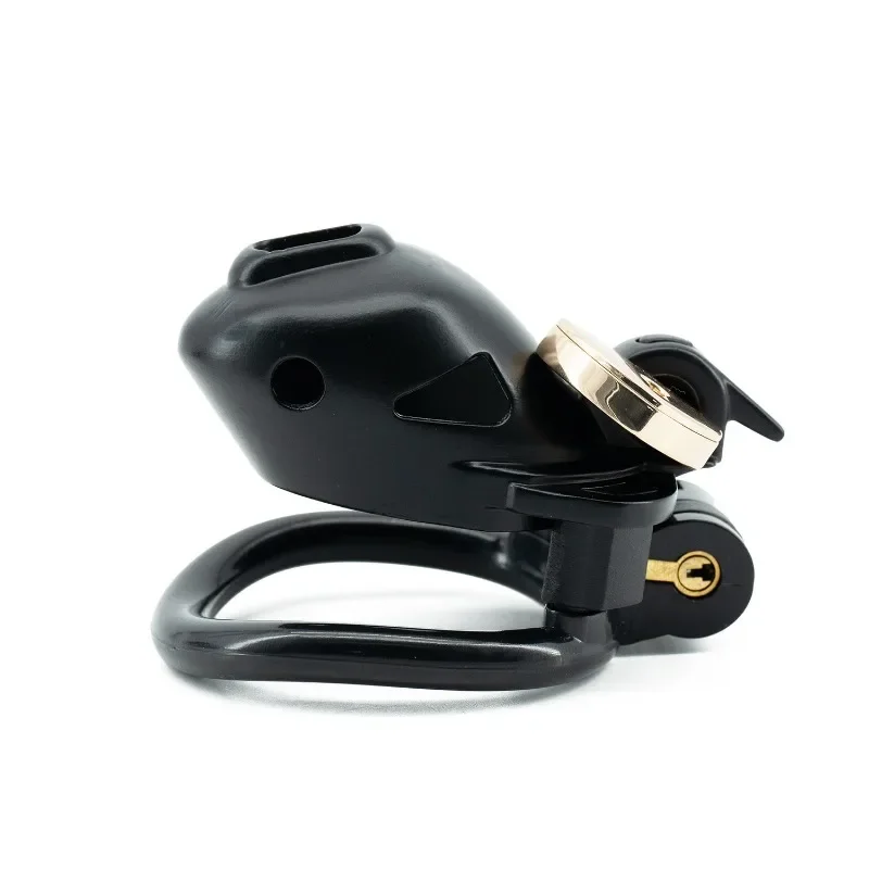 Double Lock DesignLightweight Chastity CageAdjustable with 4 Size RingsChastity LockMale BondageAbstinence Device Adult Sex Toys