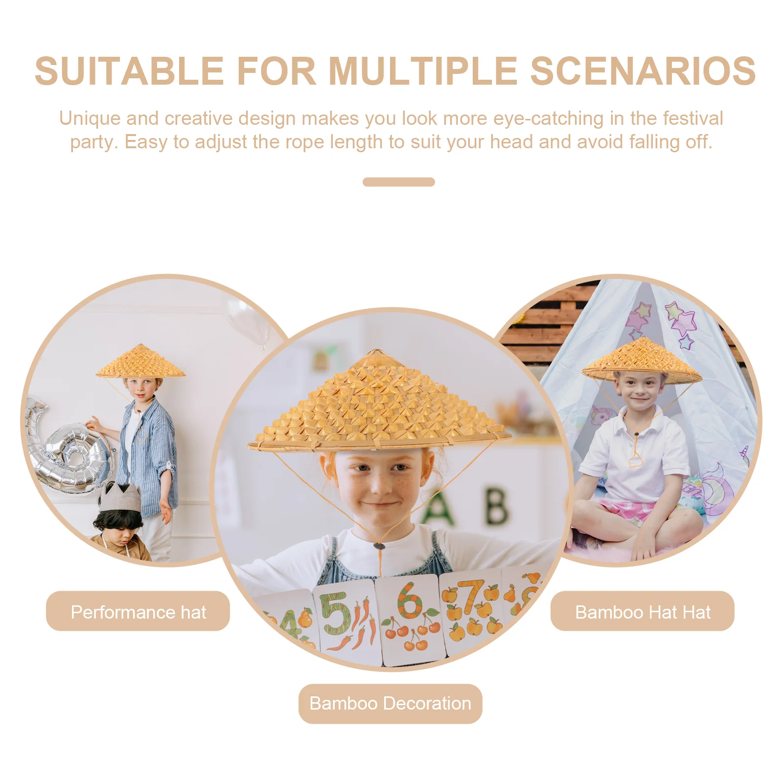 Bamboo Woven Hat Stage Performance Bamboo Hat Chinese Style Sun sun hat sun protection hat