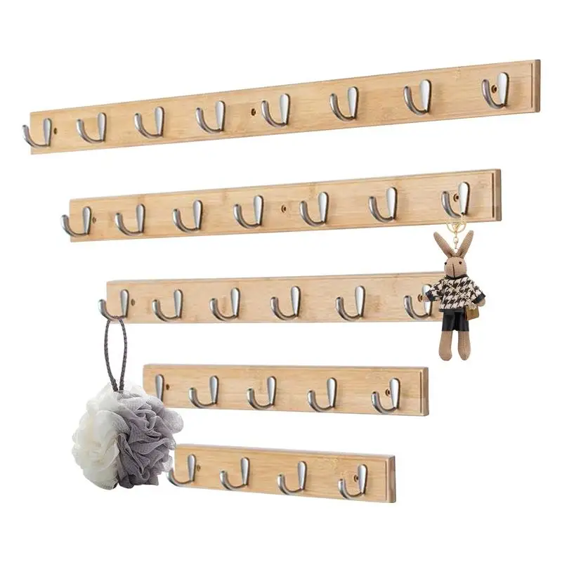 

Wall Mouned Coat Rack Hook Rail Screw In Coat Hanger Heavy Duty Hooks For Wall Bathroom Organizer Back Of Door Towel Hooks