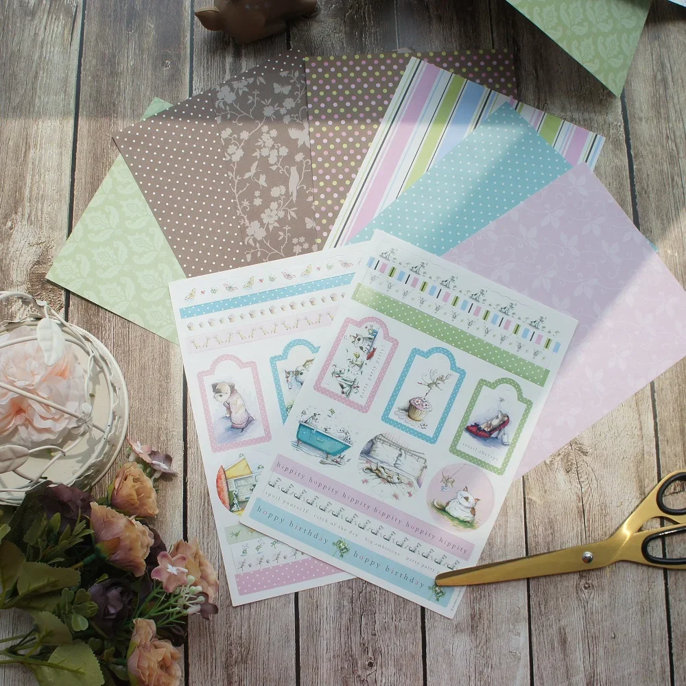 

30 листов/партия Сделай Сам щенок и это садовый узор оберточная бумага креативная бумага ручная работа Скрапбукинг Украшение