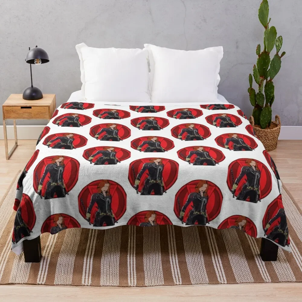 

Black Widow Throw Blanket Furrys Cute Plaid Blankets