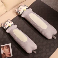 110CMDetachable Inner Liner Ice Silk Animal Long Pillow Kawaii Cat Plush Pillow Sofa Decoration Sleep Companion 1