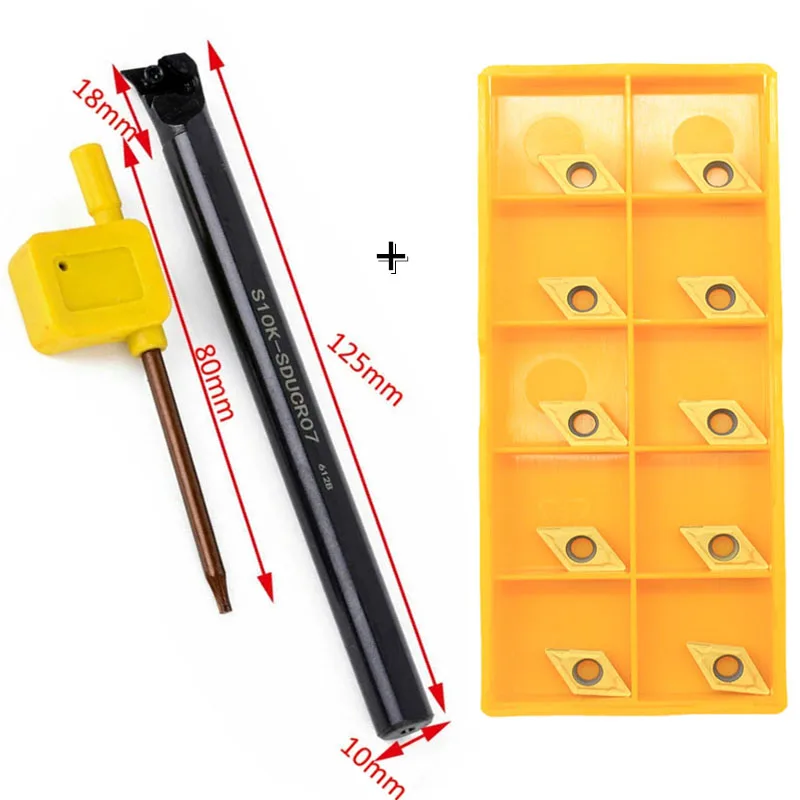 Komplettes Innenbohrstangen-Set 20-teilig Mit DCMT070204 Einsätzen Für S08K S10K S12M