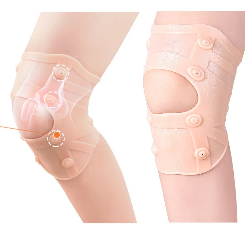 Magnetic Therapy Knee Pads Support Silicone Gel Arthritis Pressure Corrector Massage Pain Relief Arthritis Knee Patella Sleeve 16pcs 2bags pain relief patch rheumatoid arthritis muscle sprain back neck knee body massage chinese herbal analgesic plaster