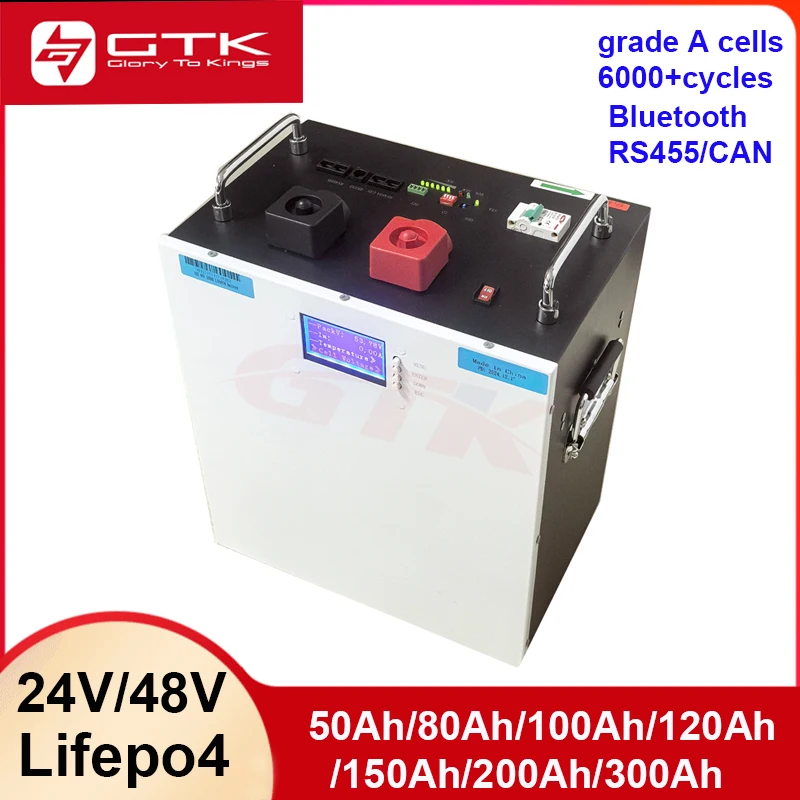 リチウムイオンバッテリー 24v 100ah GTK lifepo4 LiTime 24V