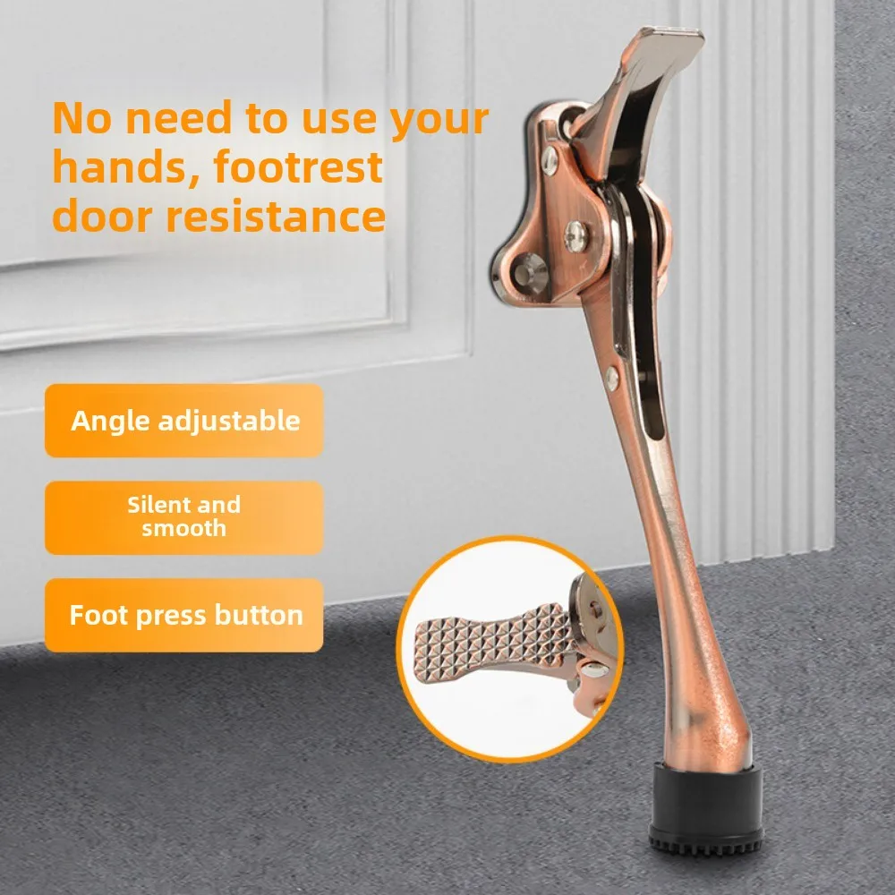 Door Stopper Heavy Duty Mute Zinc Alloy Door Stops with Non-Slip Rubber Tip Hidden Wall Protector Hardware door holder door stopper silicone door stopper door stopper bumpers