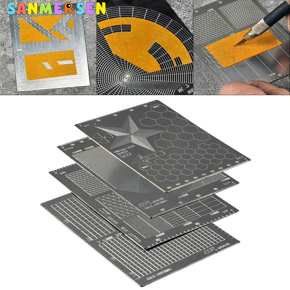 Stainless Steel Model Masking Sheet Easy Cutting Type Board Mat DIY Hobby Craft Tool