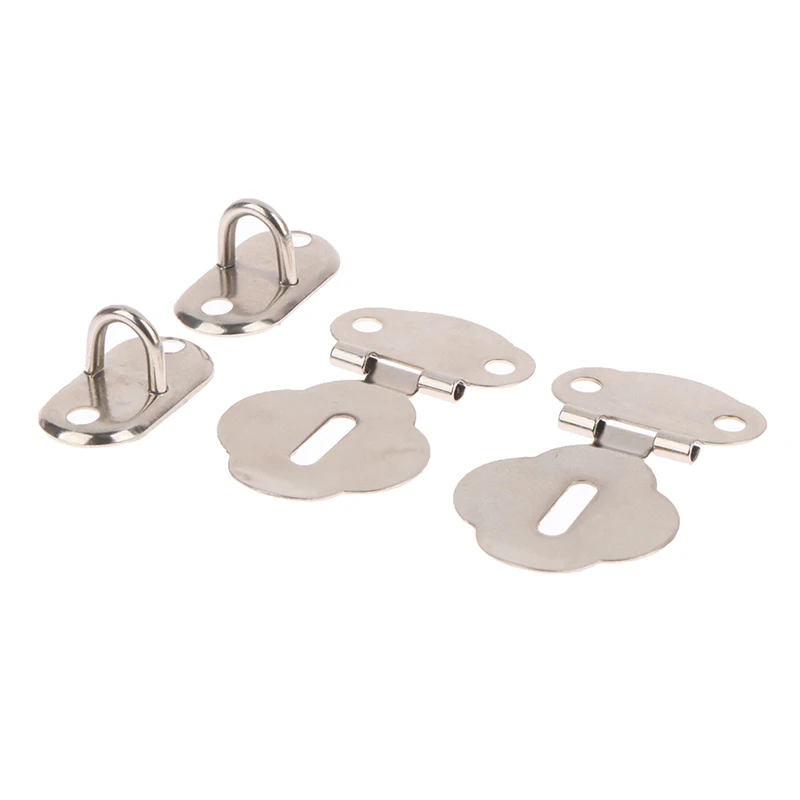 2Pair/Set Lock Hasp Hook Latch Lock Hinge Hardware For Jewelry Box Diary Book Drawer Wood Case Buckle
