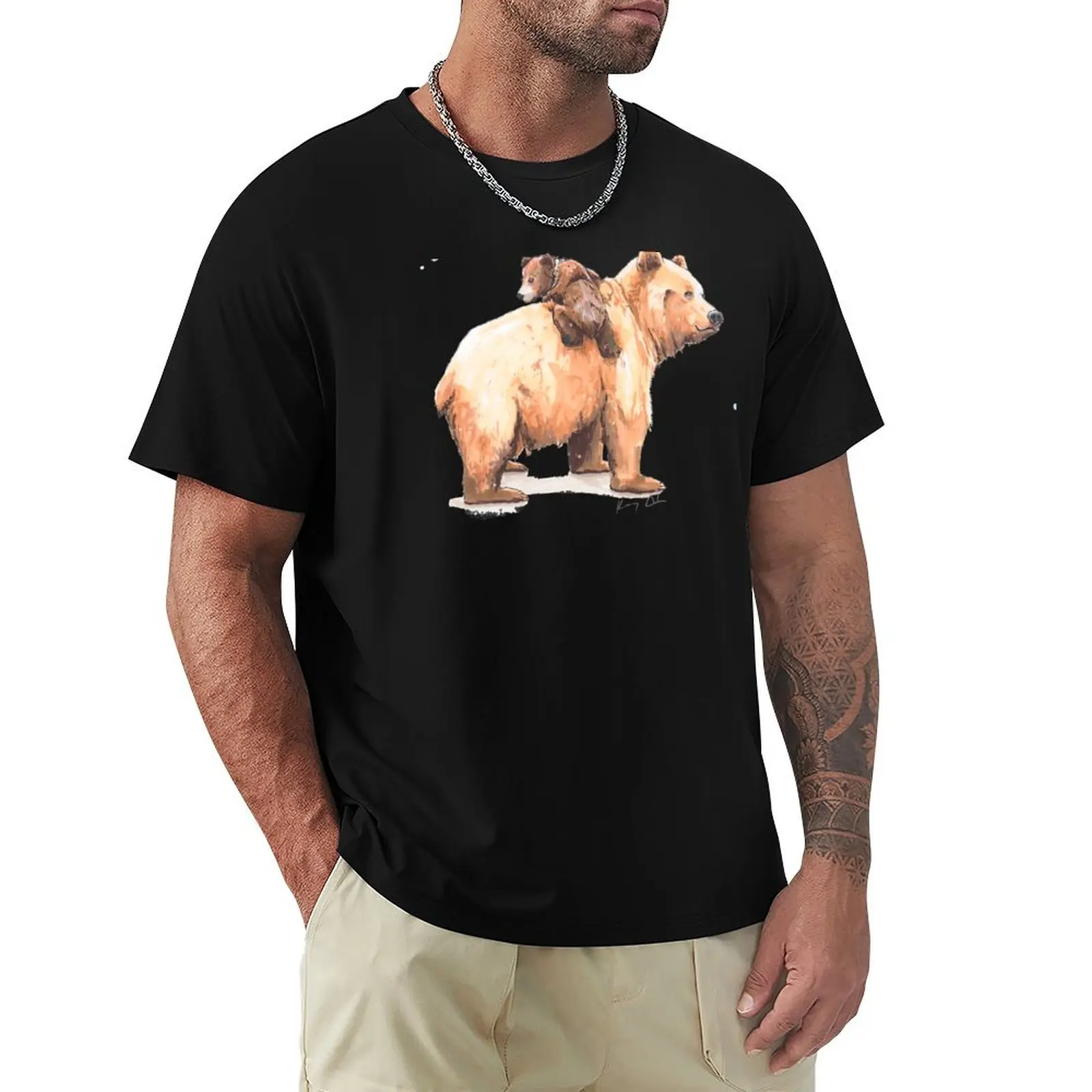 

Bear brothers T-Shirt oversizeds Blouse plain t shirts men