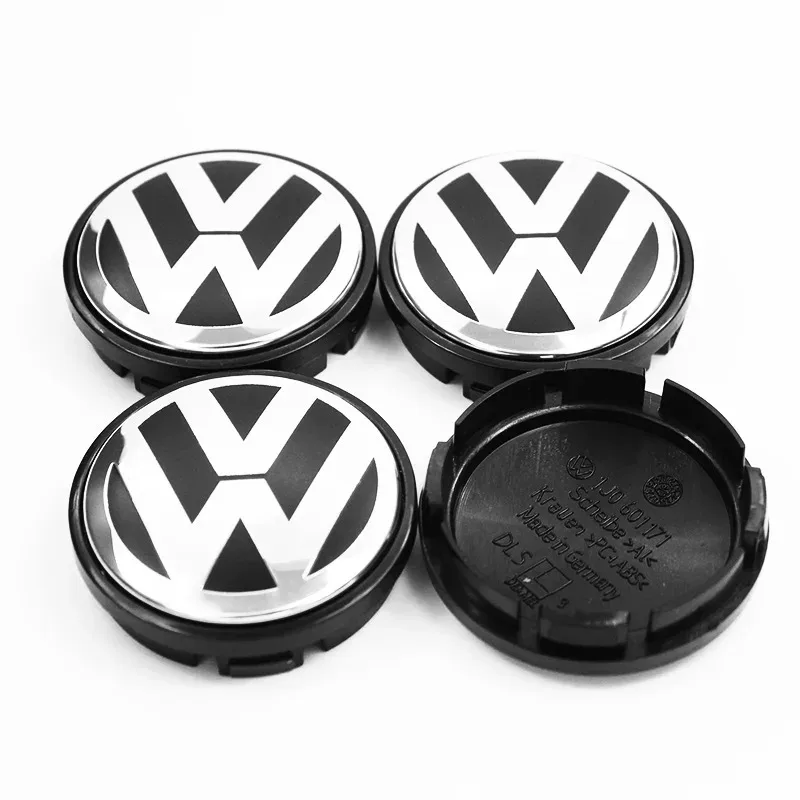 4개입 55mm 65mm 자동차 모델링 휠 허브 센터 캡 배지 허브 캡 VW 폭스바겐 골프 샤란 파사트 티구안 액세서리용