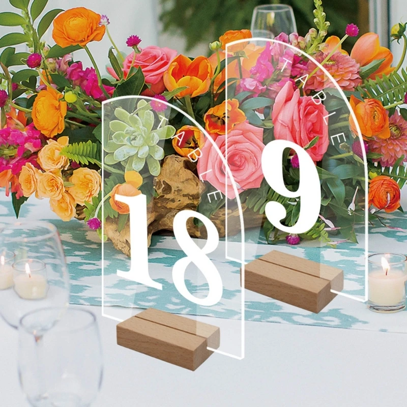 Clear Acrylic Table Place Card Wedding Blank Butterfly Square Arched Half Round Seating Cards Sign Guest Names Tag Party decorat