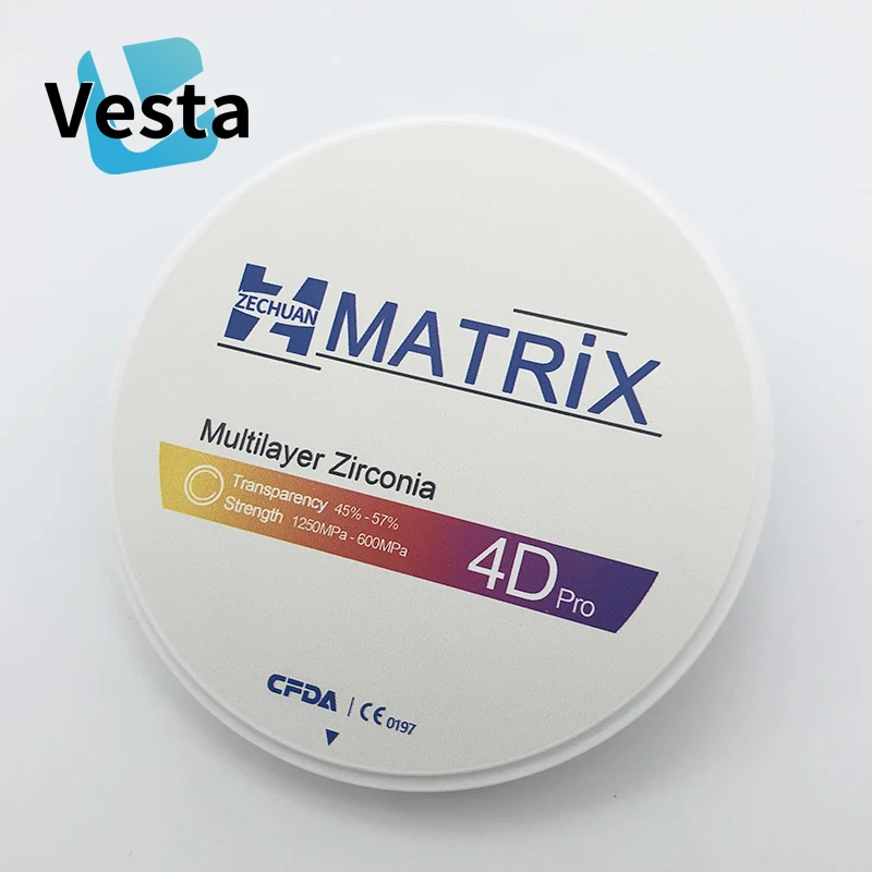 4D-Multilayer 4D Pro multilayer zirconia disc disk block CAD CAM Dental laboratory super translucent 98mm 4