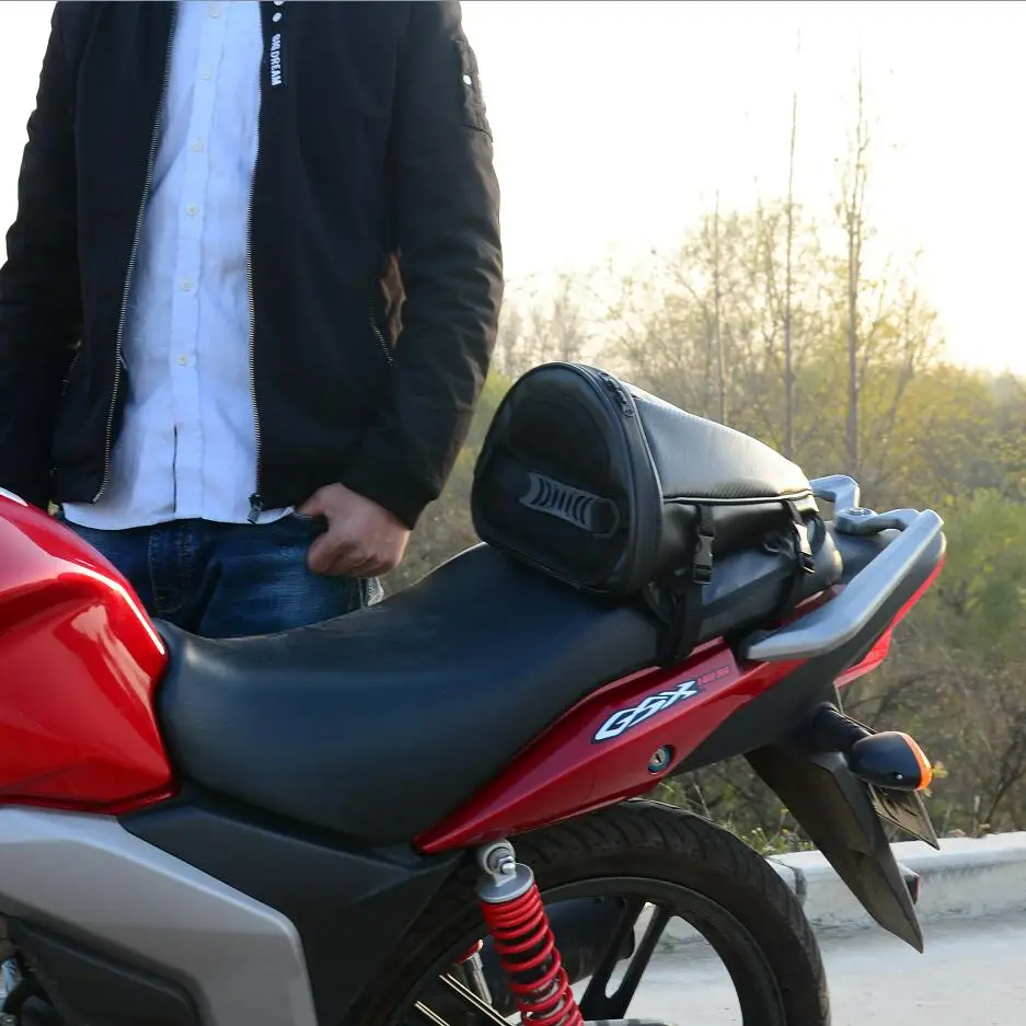 Motorcycle tail bag raincoat outdoor travel waterproof bag easy install electric bicycle sports rear seat motorcycle luggage bag