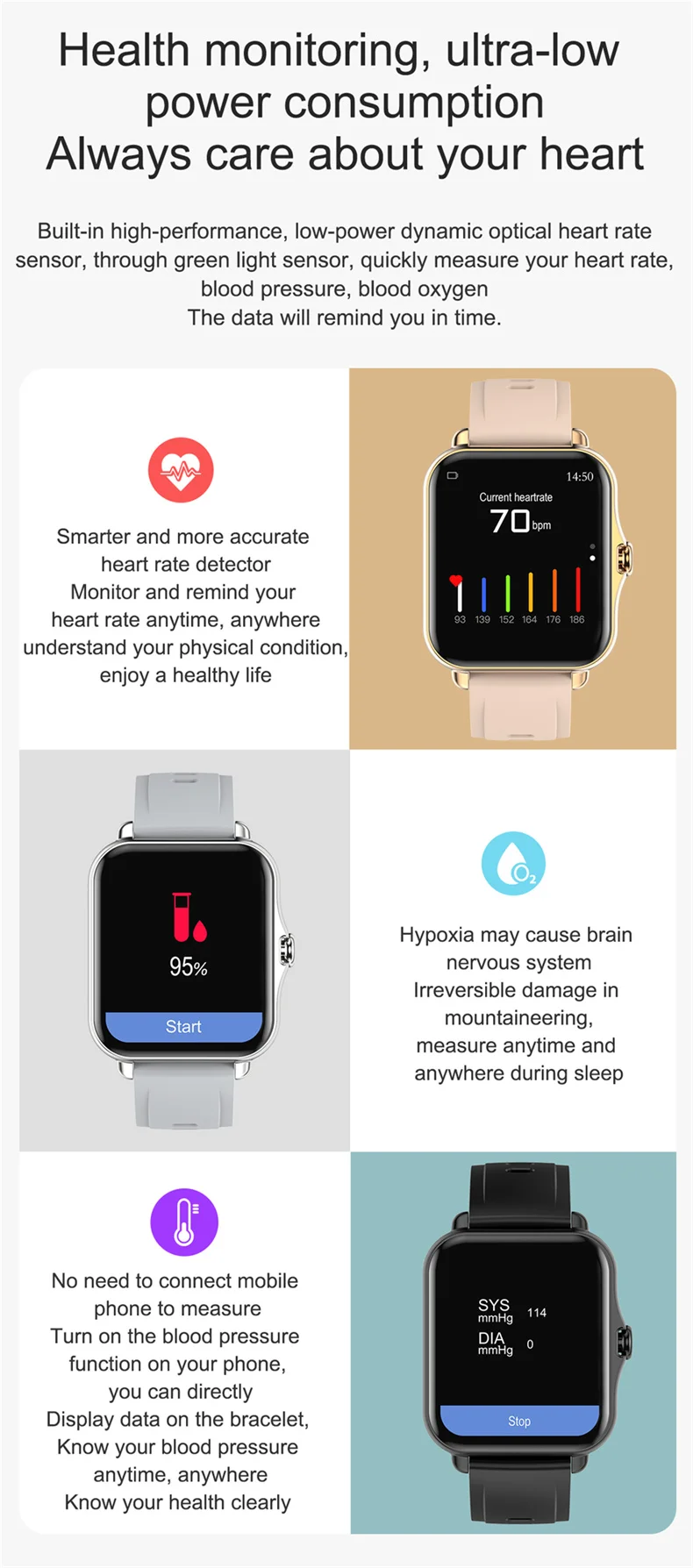 ECG Smart Watch Men Women Touch Clock Screen Sport Fitness Heart Rate Bluetooth Call Women Watch Compatible with ios For Xiaomi