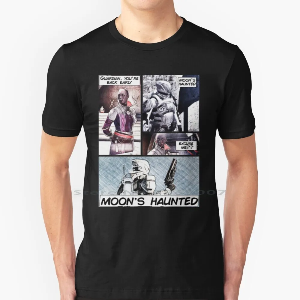 Maglietta Stregata Di Destiny T-Shirtmoon 100% Cotone Destiny T Shirtmoons Haunted Destiny 2 Lune Haunted Lune Haunted Destiny 2