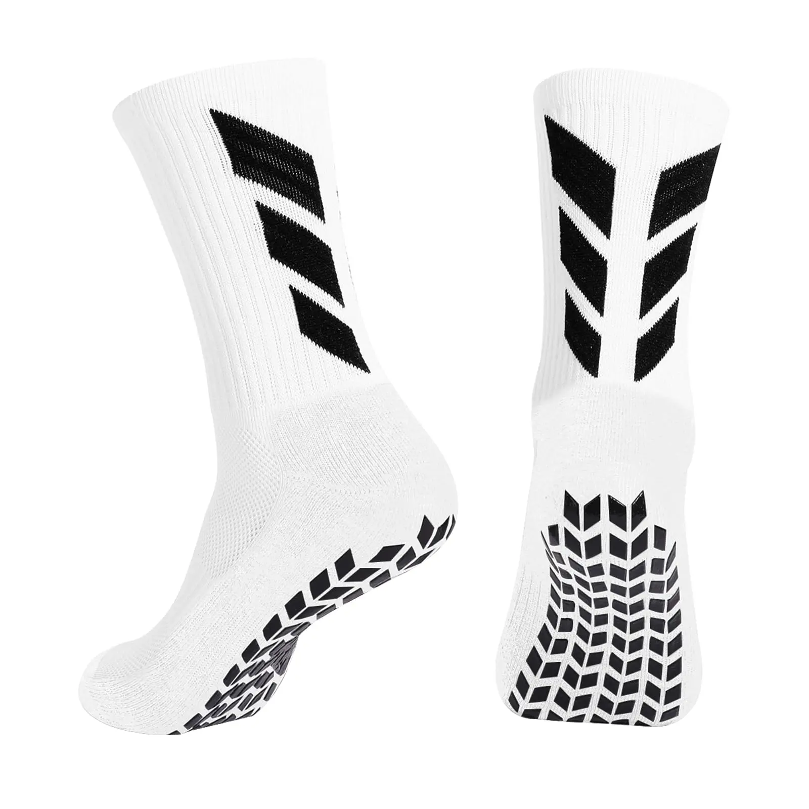 1 Paar Socken, Fußballsocken, rutschfeste Herren-Socken für Krankenhaus, Yoga, rutschfeste Trainings- und Sportsocken – Detail 2