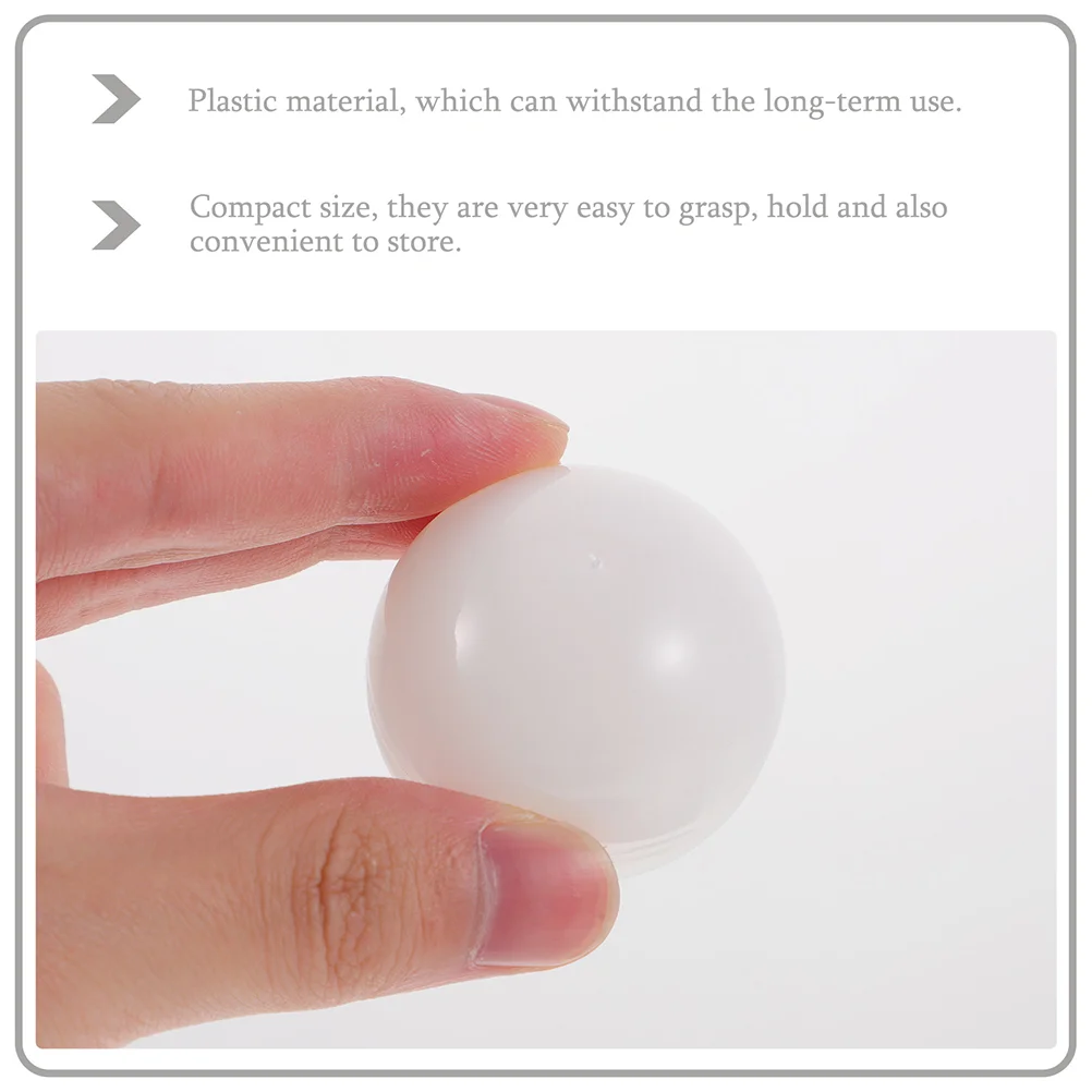40 Pcs Lottery Balls Hollow Spheres Openable Raffle Drawing Balls Lightweight Bingo Entertainment Game Reusable Pvc White