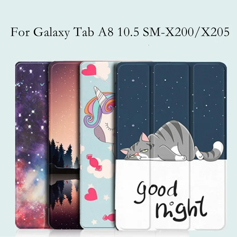 Case For Samsung Galaxy Tab A8 Tablet Adjustable Folding Smart Cover for Samsung Galaxy Tab A8 10.5 SM-X200 SM-X205 funda