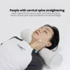 Memory Foam Neck Roll and Cervical Bolster Round Pillow With Removable Washable Soft Cover Cylinder Round Pillow Neck, Back 4
