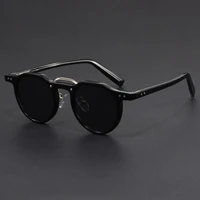 Lunettes de soleil ovales à monture métallique rétro pour femmes et hommes, rondes Punk tendance, marque de luxe de styliste, nuances de conduite 6
