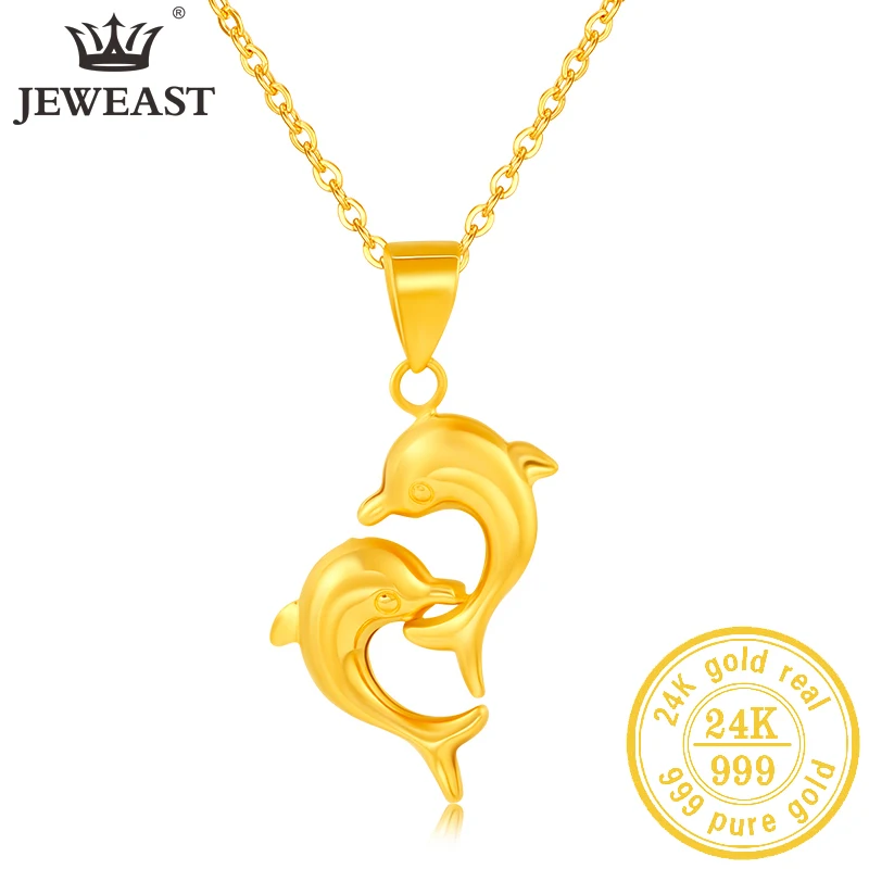 JLZB 24K кулон из чистого золота Real AU 999 Solid Gold Charm красивые модные Classic вечерние Fine Jewelry
