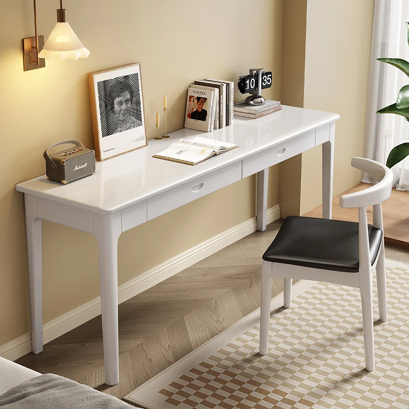 

Wooden White Simple Computer Desk Meeting Writing Reception Gaming Computer Desk Luxury Mesa De Computdor Office Furniture