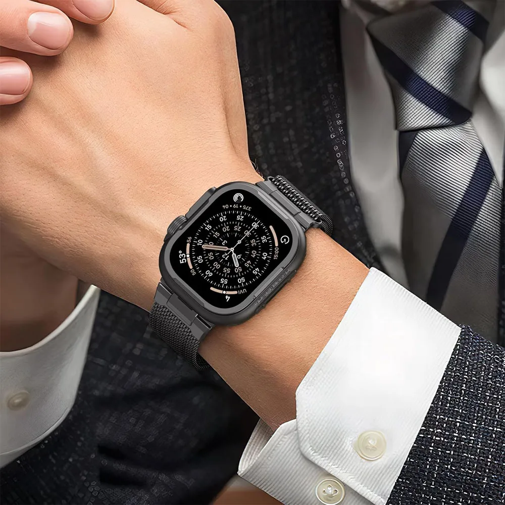 Enhanced Rugged Metal Protective Bumper Case for Smartwatch - Premium Upgrade Edition