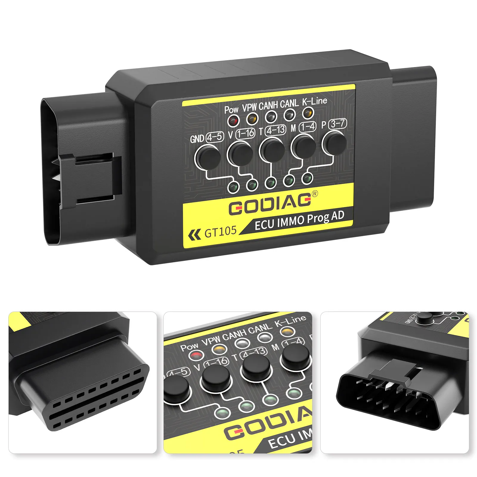 ECU IMMO Prog AD OBD II Break Out Box ECU Connector For Short-circuit OBD2 Draw Power from Car Battery GODIAG GT105 car diagnostic scanner