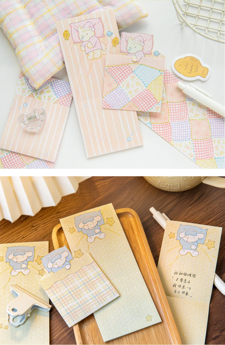 30 Blatt Sleep Well Serie Niedliche Tiere Faltnachrichtennotizen DIY Scrapbooking Material Papier Schulbürobedarf – Detail 12