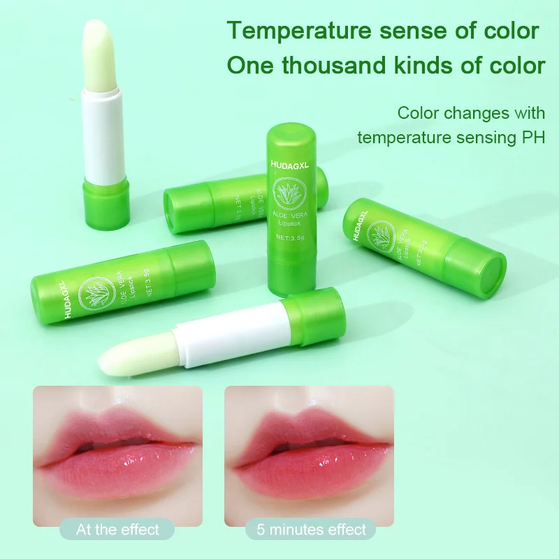 Long Lasting Smooth Aloe Color Changing Lip Balm Aloe Vera Lipstick Moisturizing, hydrating, waterproof and cracking Aloe Vera Lip Balm_voghion.com