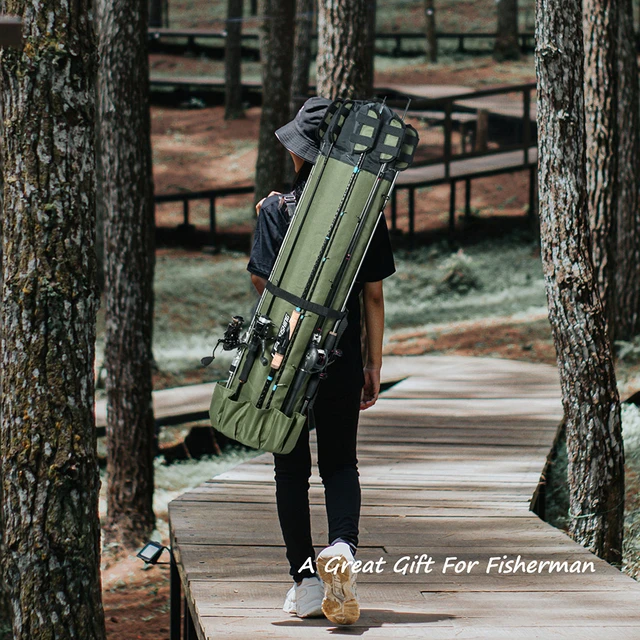 Fishing Pole Bag Rod Bag Waterproof Practical Wear‑resistant Foldable for  Women for Out Fishing for Store Fishing Gear for Men - AliExpress