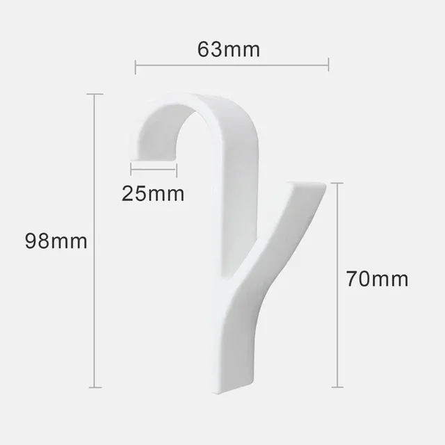 Clips de cintre de salle de bain, supports de rangement, cintre blanc transparent, pour serviettes chauffantes, Rail de radiateur, vêtements, écharpe, support de crochets 6