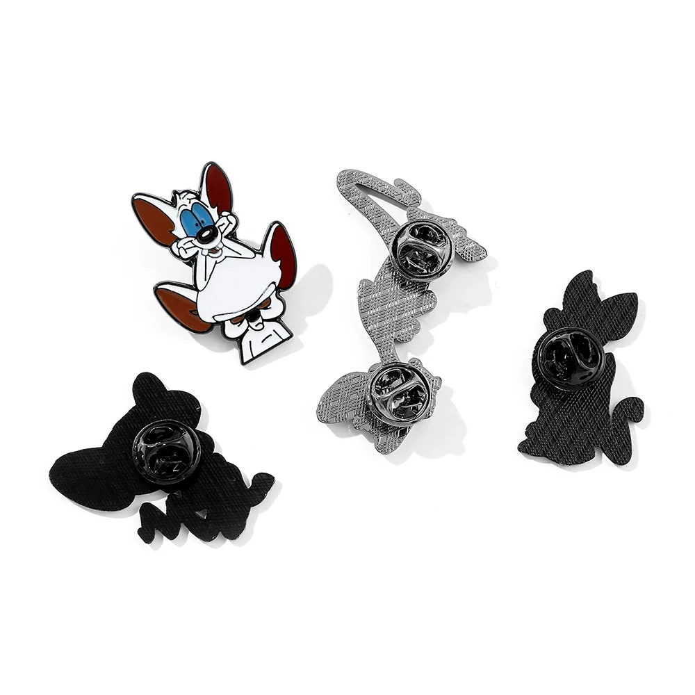 Cute Funny Brooch Evil Cat Breast Pin White Cat Enamel Pin Metal Paint Badge Backpack Clothing Accessories For Trousers 4 Pcs enamel pins