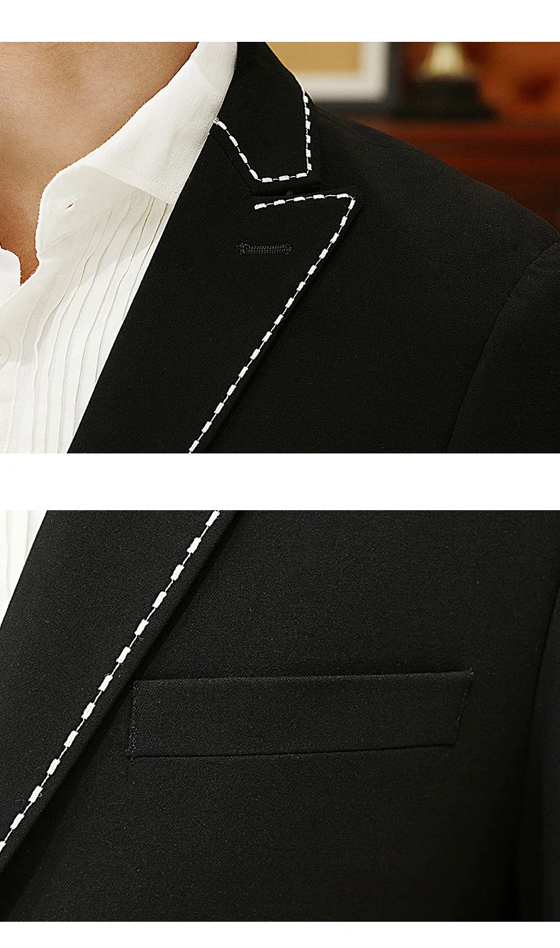 blazers Suit British Jacket 2022 Fashion Men Korean Suit Formal Dress Slim Casual Stage Costumes For Singers Formal Dress Blazer Hombre black blazer for men