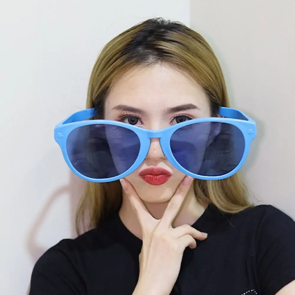Vintage Large Frame Party Props Square Glow Glasses