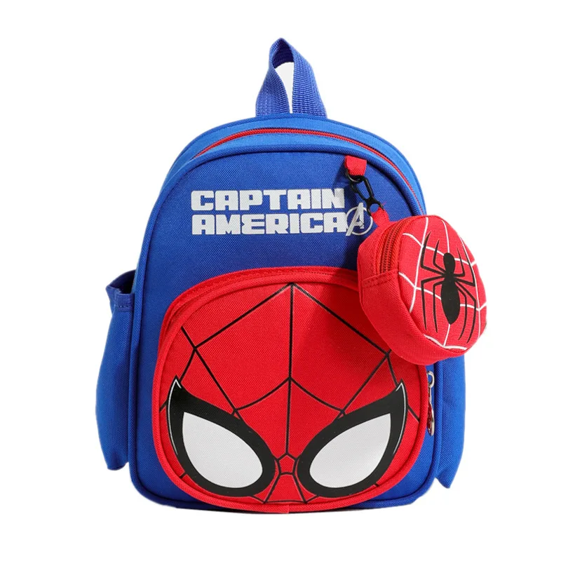 Marvel Cartoon Captain America Boys Cute Backpack Bags for Kids Spine Protective Breathable Backpack Schoolbag Shoulder Bag Gift 5