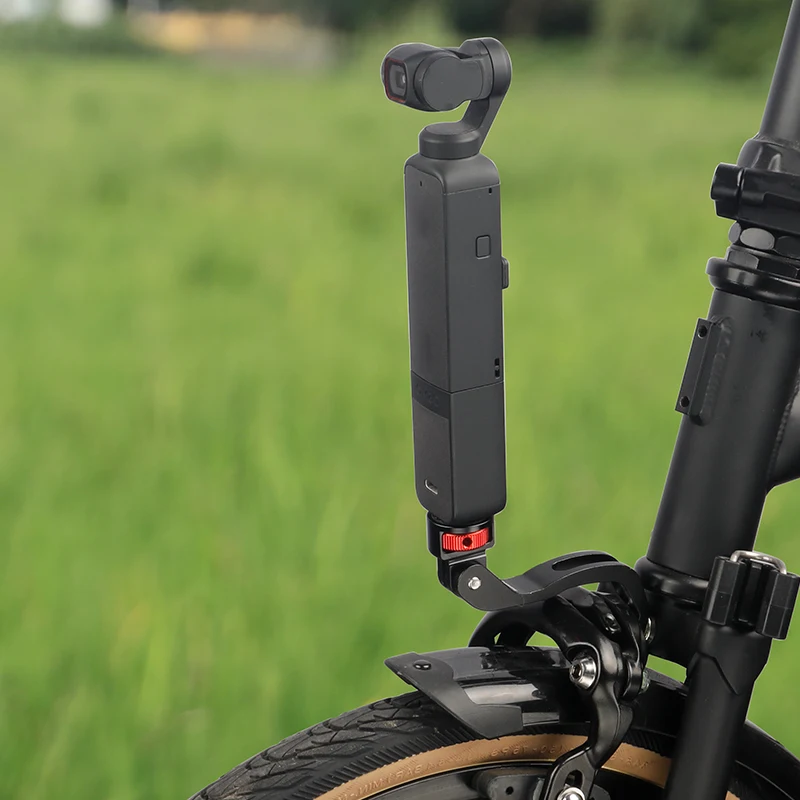 전면 라이트 스탠드 랙 자전거 포크 마운트 CNC 가공 카메라 홀더는 Gopro 인터페이스에 적합 Brompton MTB 접이식 자전거 액세서리