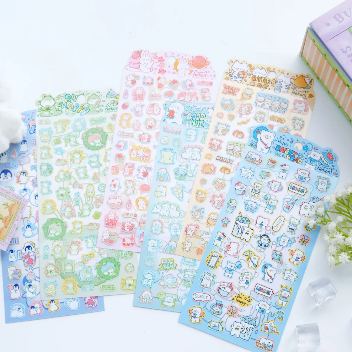 Nekoni Brand Sweet Fruit Juice And Animals Cartoon Stickers Scrapbooking Diy Journal Aesthetic Sticker Stationery Deco Supplies