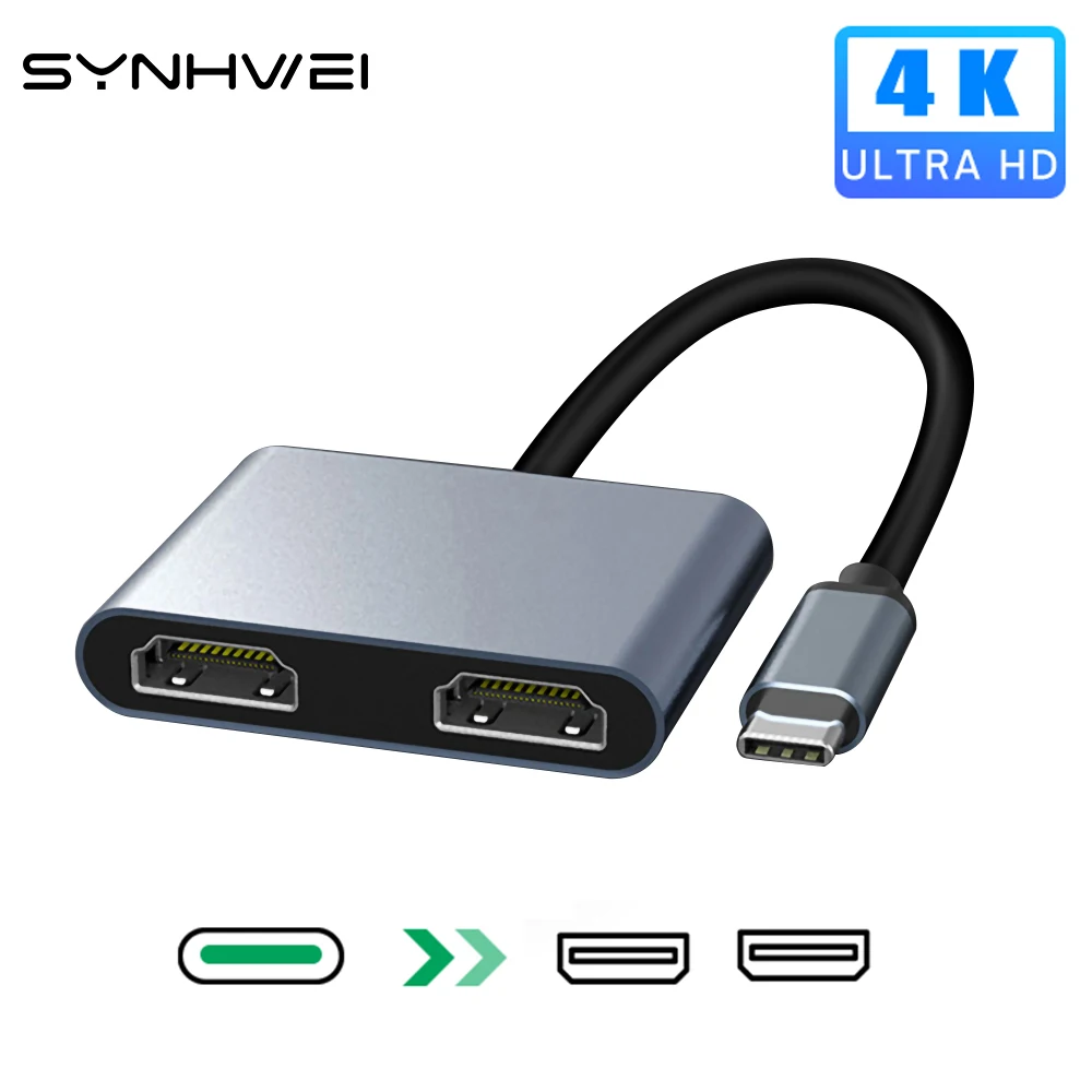 

Док-станция с 2 портами USB C и двумя USB-портами, 60 Гц