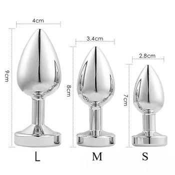 Stainless Steel Glow-in-the-Dark Butt Plug – 3-Size LED Set with Removable Design | Oman & UAE Delivery (VIP12)