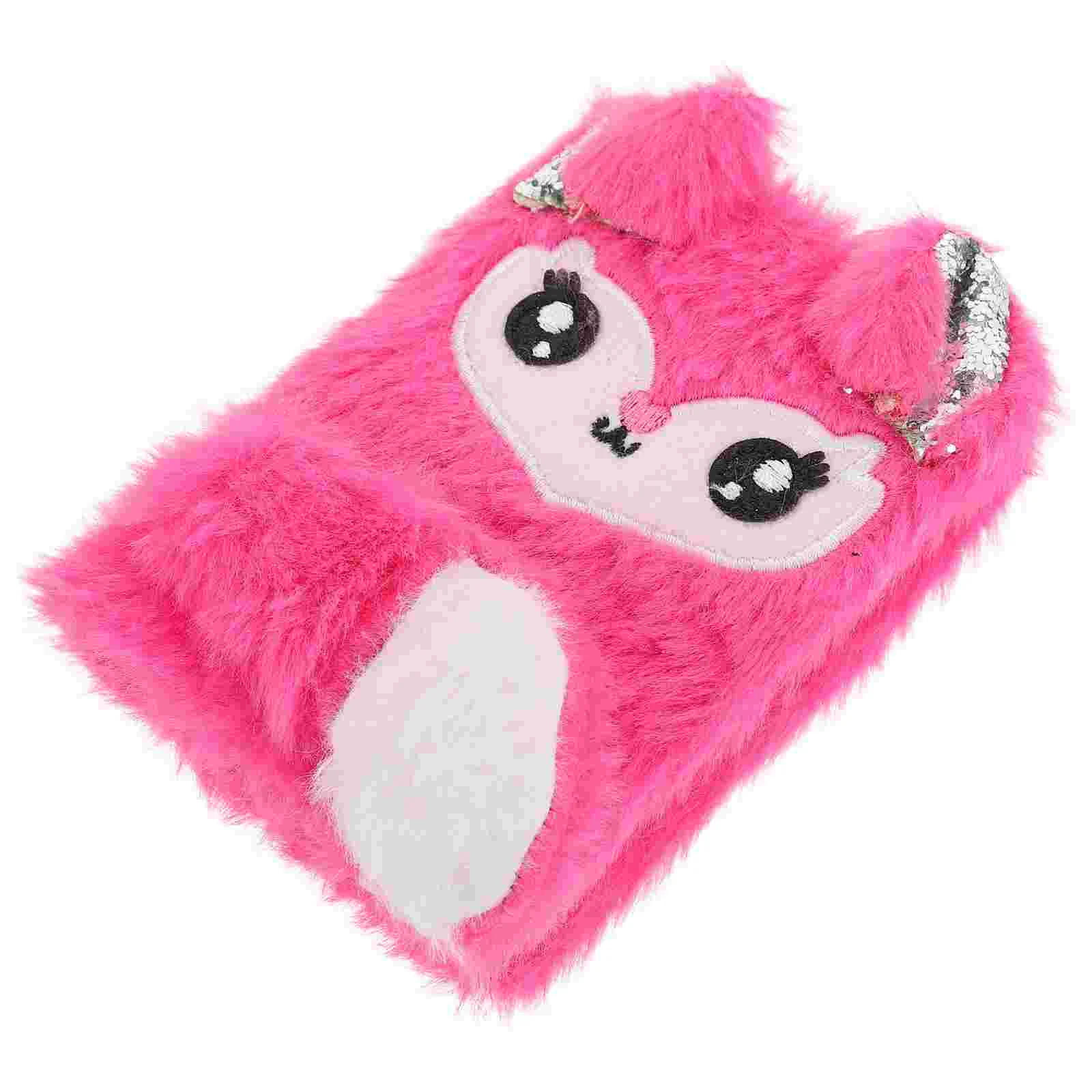

School Lovely Note Book Daily Use Writing Book Cartoon Plush Notebook Girl Accessory