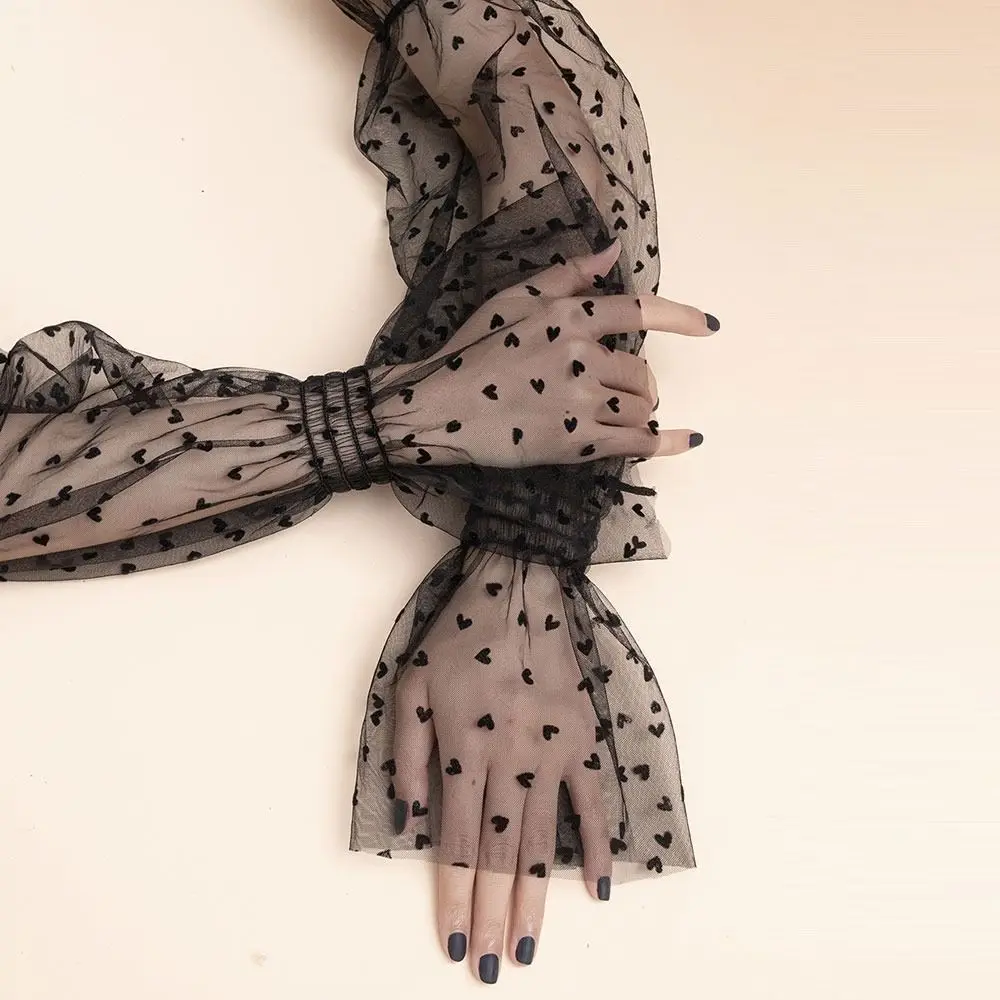 Sunshield Breathable Mesh Arm Warmers - Cooling UV Protection Lace Sleeves