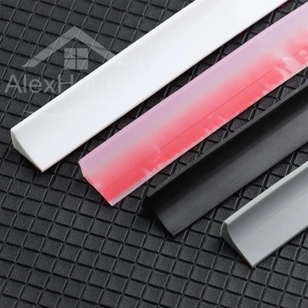0.5-12 Meters Self-Adhesive Silicone Bathroom Water Stopper Retaining Strip Bendable Bathroom Door Washing Shower Dam Barrier shower water stopper shower water barrier silicone door seal water barrier strip
